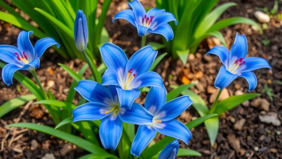 Afrikas blå lilja växer överallt i Afrika