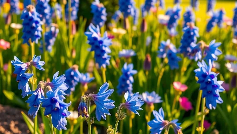 Blå blommor som lyser upp din trädgård