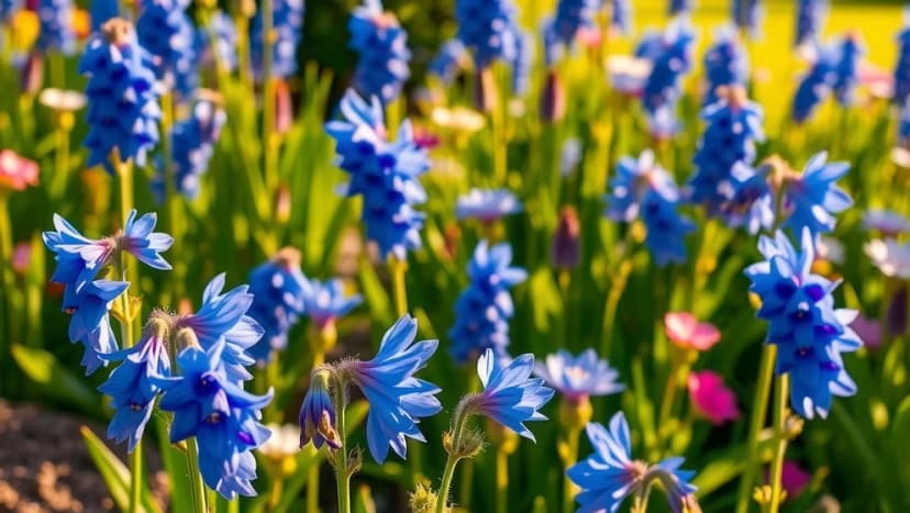 Blå blommor som lyser upp din trädgård