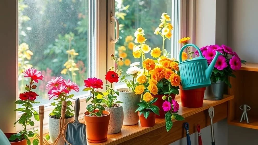 Blommande krukväxter inomhus blommar hela året