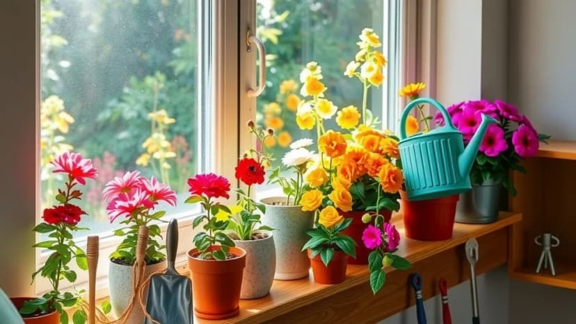 Blommande krukväxter inomhus blommar hela året