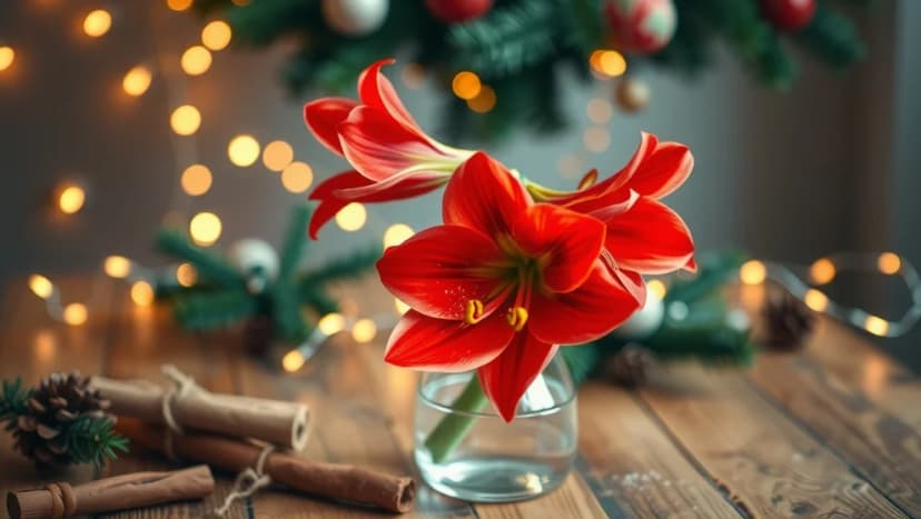 Få amaryllis att blomma till jul