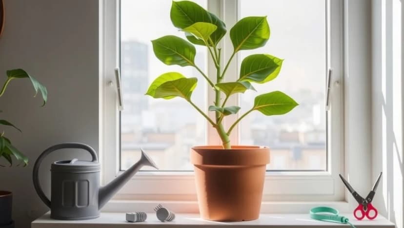 Fiolfikus på stam växer starkast så här