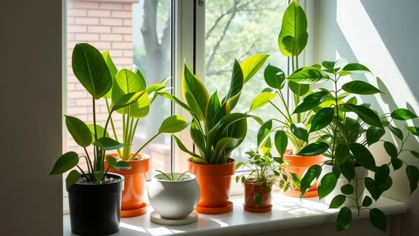 Gröna växter som tål sol inomhus