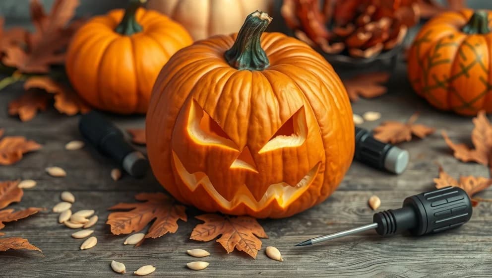 Så gör du en läskig Halloween pumpa