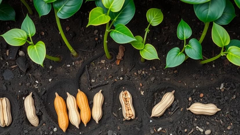 Hur växer jordnötter under jorden