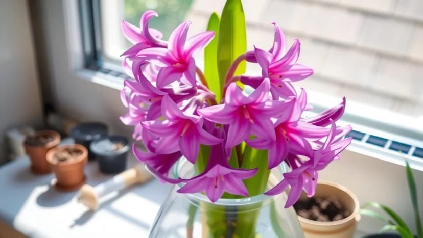 Hyacint i vas blommar längre än du tror