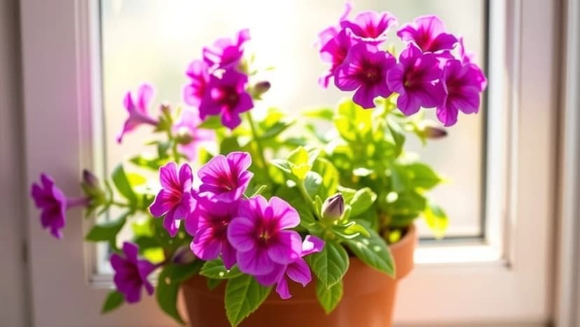 Jätteverbena i kruka blir vacker hemma