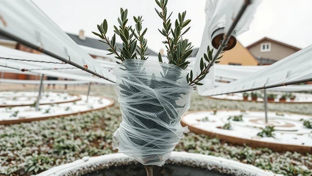 Övervintra olivträd med bubbelplast så här