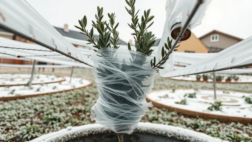 Övervintra olivträd med bubbelplast så här
