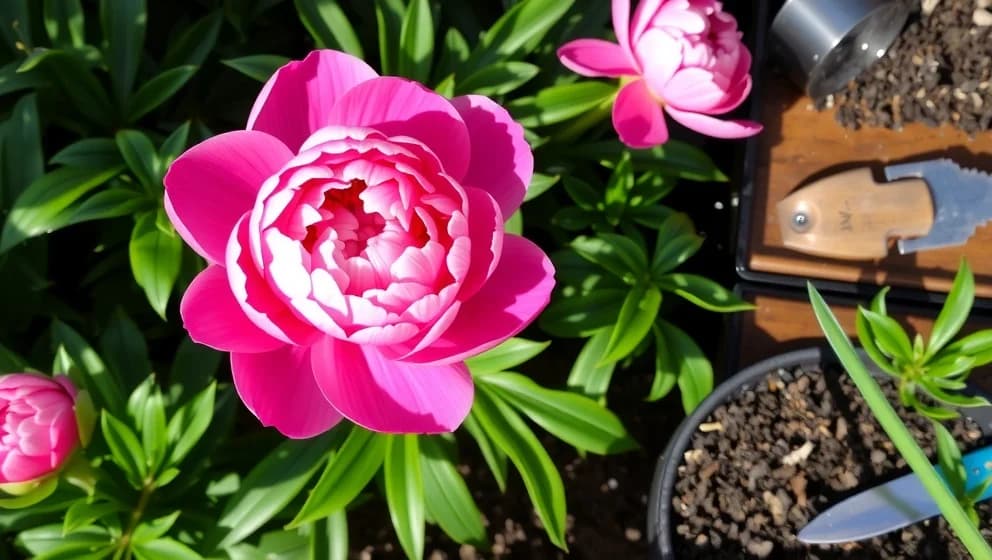 Pion Sarah Bernhardt blommar i din trädgård