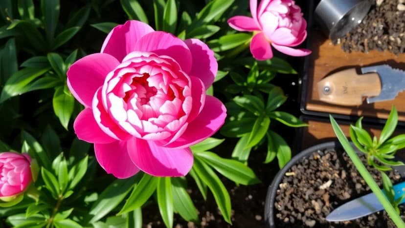 Pion Sarah Bernhardt blommar i din trädgård