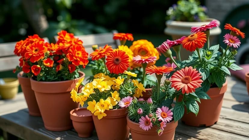 Vilka sommarblommor i kruka växer bäst?