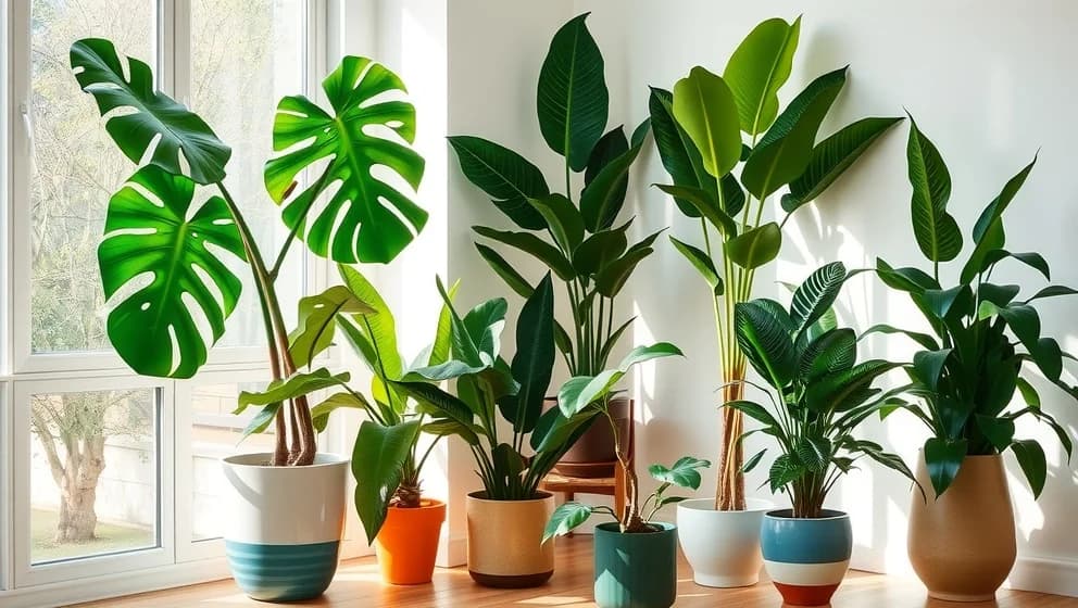 Stora krukor inomhus gör ditt hem grönare